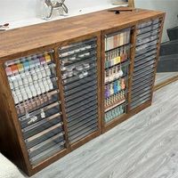 Meuble de Rangement à Tiroirs Style Classeur, Vitrine de Salon de Manucure, Rangement pour Vernis à Ongles et Colle, Meuble de Rangement Domestique
