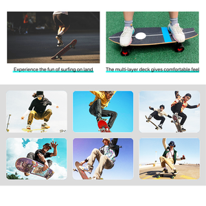 Nouveau design de skateboards <span class=keywords><strong>surfskate</strong></span> en bois à quatre roues avec roues en PVC résistantes à l'usure pour les jeunes débutants - Product Image 6