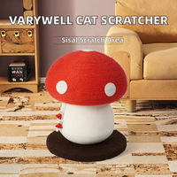 Arbre à chat innovant de luxe et tendance, avec griffoir en sisal, à utilisation manuelle, design champignon mignon