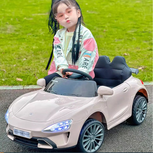 Auto Eléctrico para Niños de 4 Ruedas, Recargable, con Control Remoto, Juguete para Niños de 2 a 4 Años, Estilo Deportivo Morado - Product Image 3