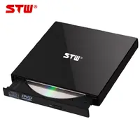 Stw-unidad de dvd externa delgada portátil, grabador usb 3,0 cd rw quemador portátil para escritorio