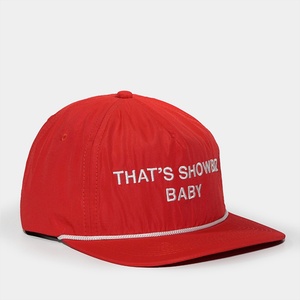 Gorras de Béisbol Personalizadas OEM de 5 Paneles de Nailon con Logotipo Bordado, Cierre a Presión, con Cuerda, Estilo Informal, Color Rojo - Product Image 4