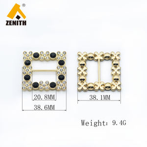 Hebillas de cinturón de metal de zinc con camiseta de diamantes de imitación y clips para zapatos para prendas de vestir - Product Image 5