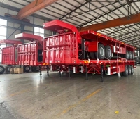 Remorques de camion à benne basculante CIMC 3 essieux capacité de charge de 50 tonnes en acier robuste pour le transport minier