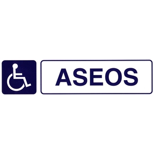 Segnale Adesivo 250x63 mm. Bagni Accessibili - Product Image 1