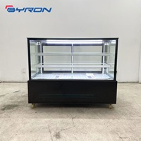 Vitrine Réfrigérée Verticale pour Gâteaux avec Quatre Roulettes Mobiles et Éclairage LED Chaud – Réfrigérateur Commercial pour Desserts
