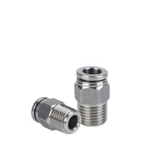 Raccord rapide en acier inoxydable 304 série PC pour tuyau, connecteur pneumatique droit à vis, pièces détachées