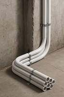 Tuyau de conduit électrique en PVC-Conduit de câbles UPVC résistant aux UV pour le câblage et la construction