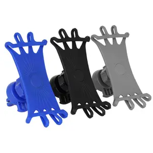 Support universel en Silicone élastique résistant aux chocs, cyclisme, vélo, vtt, moto, GPS, Support de téléphone pour vélo