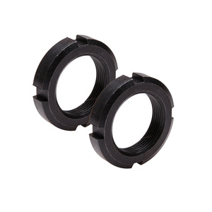 Tuercas de bloqueo redondas ranuradas de acero al carbono de óxido negro personalizadas DIN 981 M25 para rodamientos y automoción - Product Image 6