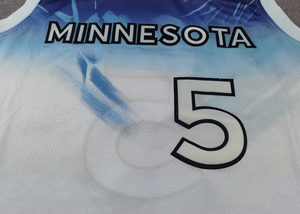 2025 khâu hoặc nóng Ép Bóng Rổ Jerseys minnesota 5 Edwards 21 garnett 32 thị trấn 25 hoa hồng 0 divincenzo 11 Reid 30 randal - Product Image 2