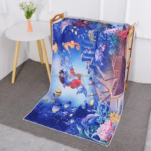 Wholesalers Yarn Dyed Fitted Beach Towel For Lounge Chair With Pocket Christmas Space Valentine Business Baby Kids Party Gifts