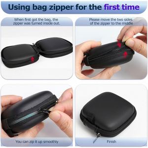 Boîte de rangement pour câbles de données, gadget cool personnalisé, étui pour écouteurs antichoc, étui promotionnel personnalisé en EVA, sac à fermeture éclair avec logo - Product Image 6