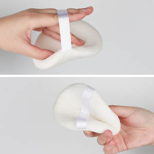 Personalizado suave diámetro 11,5 Cm redondo grande blanco algodón cuerpo cara terciopelo <span class=keywords><strong>Jumbo</strong></span> maquillaje <span class=keywords><strong>polvo</strong></span> Puff para <span class=keywords><strong>polvo</strong></span> suelto - Product Image 3