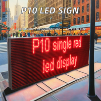 Écran LED mobile P10 6mm rouge avec SDK pour affichage de messages, idéal pour les magasins de détail, centres commerciaux, murs vidéo publicitaires, OEM, IP65, 1800cd/m², garantie 2 ans