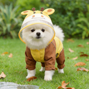 PETCIRCLE - Impermeable para Mascotas, Perros Pequeños, Cachorros y Gatos, Diseño de Dibujos Animados, Cómodo, Cortavientos, para Primavera y Otoño - Product Image 4