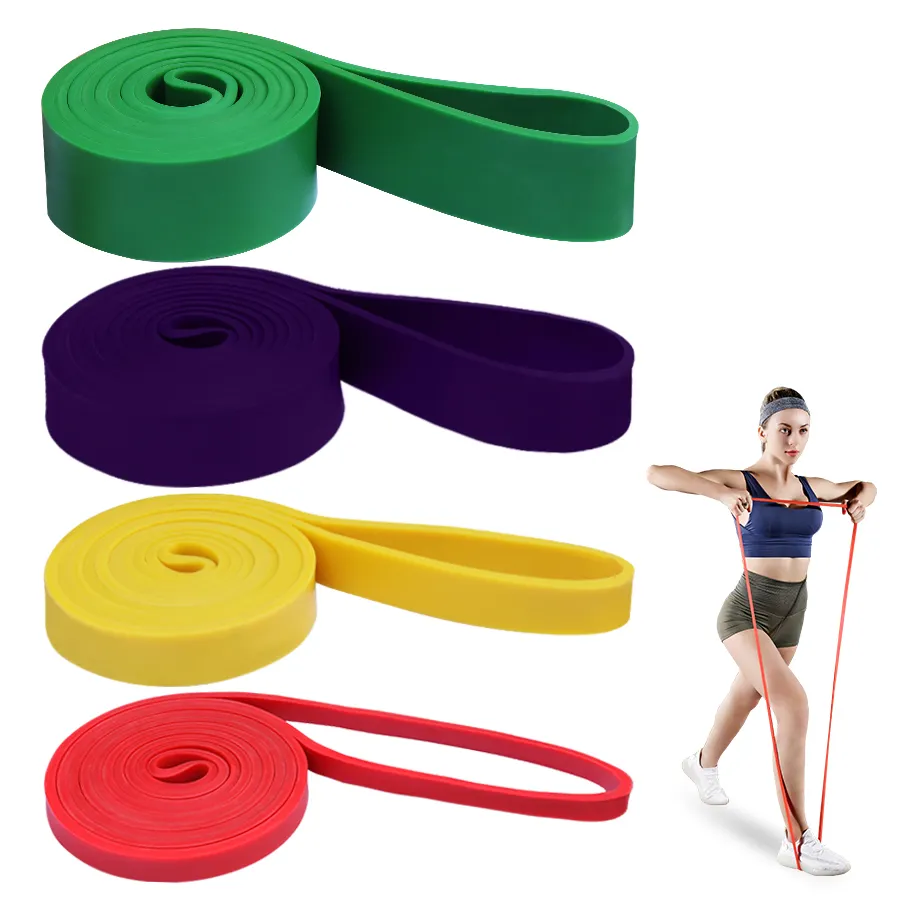 Training Workout Weightlifting Heavy Duty Long Power Band Gym Exercise Stretch Latex Resistance Band Fitness Pull Up Assist Band
