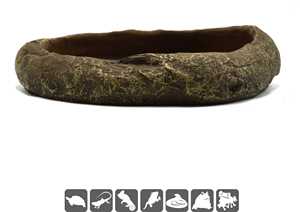 กล่องเลี้ยงสัตว์เลื้อยคลานในป่าฝน สำหรับเต่าบก จิ้งจก เกโก้  พร้อมช่องให้อาหารและน้ำรูปทรงหิน ทำจากเรซิ่น - Product Image 6