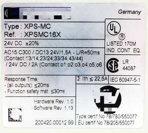 Telemecanique XPS-MC Contrôleur de sécurité XPSMC-16X XPSMC16X utilisé-Programmation Contrôleur Automatisation industrielle - Product Image 3