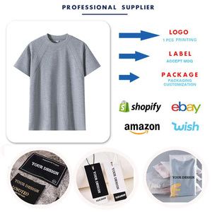 Summer 100% Cotton Fabric Basic Casual Style Various Solid Color 230 Grams Round Neck Plain T Shirt - Product Image 6