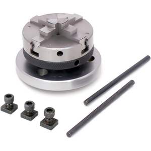 Mandril autocentrante de 4 mordazas de 65 mm con placa trasera para fresadora - Product Image 1