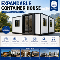 Maison conteneur pliable à double aile, abri modulaire à deux pièces, plan de configuration personnalisé, mobilier, câblage, structure pour chantier de construction