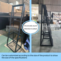 Vente directe d'usine de haute qualité verticale en métal granit et marbre carrelage présentoirs pour salle d'exposition