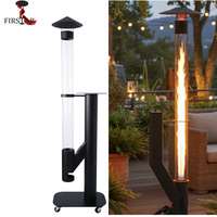 Chauffage au granulés de bois - Design rond moderne de luxe en acier portable avec allumage manuel pour le chauffage des fêtes en plein air