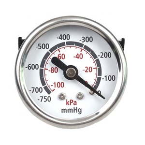 공장 직매-750mmhg -100kpa <span class=keywords><strong>40MM</strong></span> 진공 압력 게이지 의료용 가래 흡입 기계 용 <span class=keywords><strong>U</strong></span> 클램프이있는 블랙 스틸 케이스 - Product Image 1