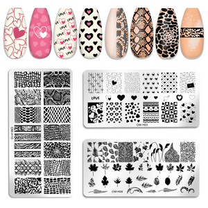 Placa Rectangular de Acero Inoxidable para Estampado de Uñas, Patrón Floral, Plantilla de Transferencia de Esmalte, Placas de Estampado para Arte de Manicura - Product Image 1