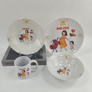 YUZHUI Assiettes de cuisine de haute qualité, cadeau de maman, gratitude éternelle, amour inconditionnel. Vaisselle en céramique - Product Image 3