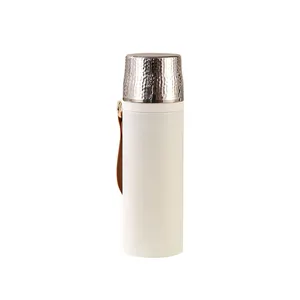 Wholesale Ceramic Liner Braised Tea Cup Double Wall Insulation Stainless Steel Water Bottle Drinking Thermos