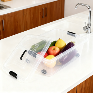 กล่องเก็บของใสขนาดใหญ่ 30 ลิตร เกรดสำหรับอาหาร ความจุ 8 แกลลอน กล่องพลาสติกจัดระเบียบ จาก <span class=keywords><strong>Northpower</strong></span> - Product Image 1