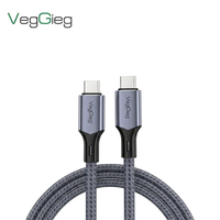 Câble USB C VegGieg de haute qualité, PD 240W 100W, type C, câble de charge rapide USB C 3.0, câbles de données USB C pour téléphone portable