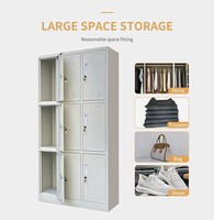 Armoire de rangement en métal pour école, bureau, dortoir, avec serrure à clé, design moderne, casier