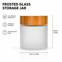 Pot en verre dépoli transparent pour beurre corporel naturel, avec couvercle en plastique, écologique, 5, 10, 20, 30, 50, 100g, 200g