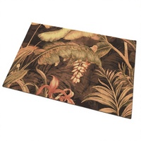 Tapis de porte noir en caoutchouc naturel antidérapant bon marché, tapis de porte d'extérieur pour animaux de compagnie