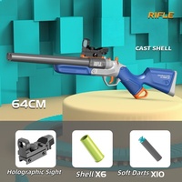 Nouveau Pistolet Jouet Double Canon en Plastique à Éjection de Douilles, Lanceur de Balles Souples, Tir Manuel, Idéal pour Garçons de 5 à 7 Ans – Cadeau d'Anniversaire – Vente Flash