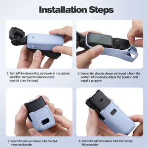 Custodia in <span class=keywords><strong>silicone</strong></span> per DJI OSMO Pocket 4, protezione antigraffio, copriobiettivo e protezione <span class=keywords><strong>schermo</strong></span> per base fissa Pocket 4, accessori - Product Image 5