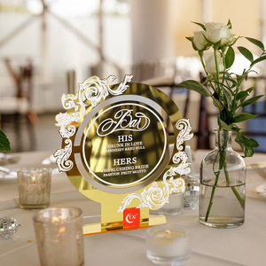 Menu <span class=keywords><strong>de</strong></span> bar personnalisé en acrylique doré, <span class=keywords><strong>décoration</strong></span> <span class=keywords><strong>de</strong></span> mariage, fête, événement, avec numéros <span class=keywords><strong>de</strong></span> <span class=keywords><strong>table</strong></span>, carte <span class=keywords><strong>de</strong></span> placement, numéro <span class=keywords><strong>de</strong></span> <span class=keywords><strong>table</strong></span> <span class=keywords><strong>de</strong></span> mariage - Product Image 2