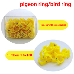 Kleurrijke Plastic Duivenring Met Transparante Doosverpakking Vogelringnummers 1 Tot 100 Postduivenringen - Product Image 5