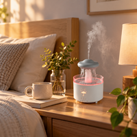 Diffuseur d'arômes à LED 7 couleurs, lampe à gradient en forme de méduse, diffuseur ultrasonique d'arômes
