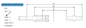 <span class=keywords><strong>Joint</strong></span> d'étanchéité EPDM en caoutchouc de qualité alimentaire PTFE sanitaire à trois lèvres pour raccords de serrage d'huile, pièces de rechange pour réservoirs enveloppants - Product Image 4