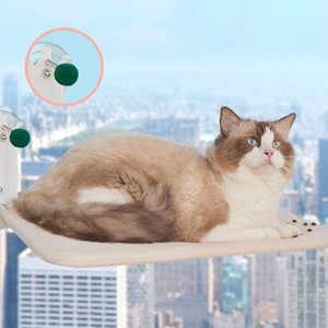 Hamac pour chat, lit suspendu pour chat pour balcon, lit pour chat, literie pour chat résistante à la charge avec ventouses pour l'hiver - Product Image 2