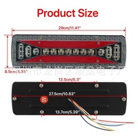12V 24V LED Truck Tail Light Dynamic Arrow Turn Signal Rear Brake Reverse Lamp for Truck Trailer Tractor RV Lorry Pickup RVs