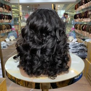 Expédition Rapide Perruques Courtes en Cheveux Humains Lace Front, Densité 250%, Grade 12A, Ondulation Souple, Frontal 13x4 - Product Image 2