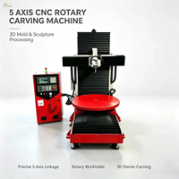 Mini Router CNC GR-Mini de 5 Ejes, Vertical, para Trabajar con Espuma, Madera y Piedra, Mini Centro de Mecanizado CNC de 5 Ejes