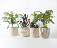 Décoration d'intérieur, fournitures de jardin, pots à fleurs en porcelaine émaillée pour l'intérieur et l'extérieur, trou de drainage, soucoupe, personnalisable, jardinière moderne de luxe