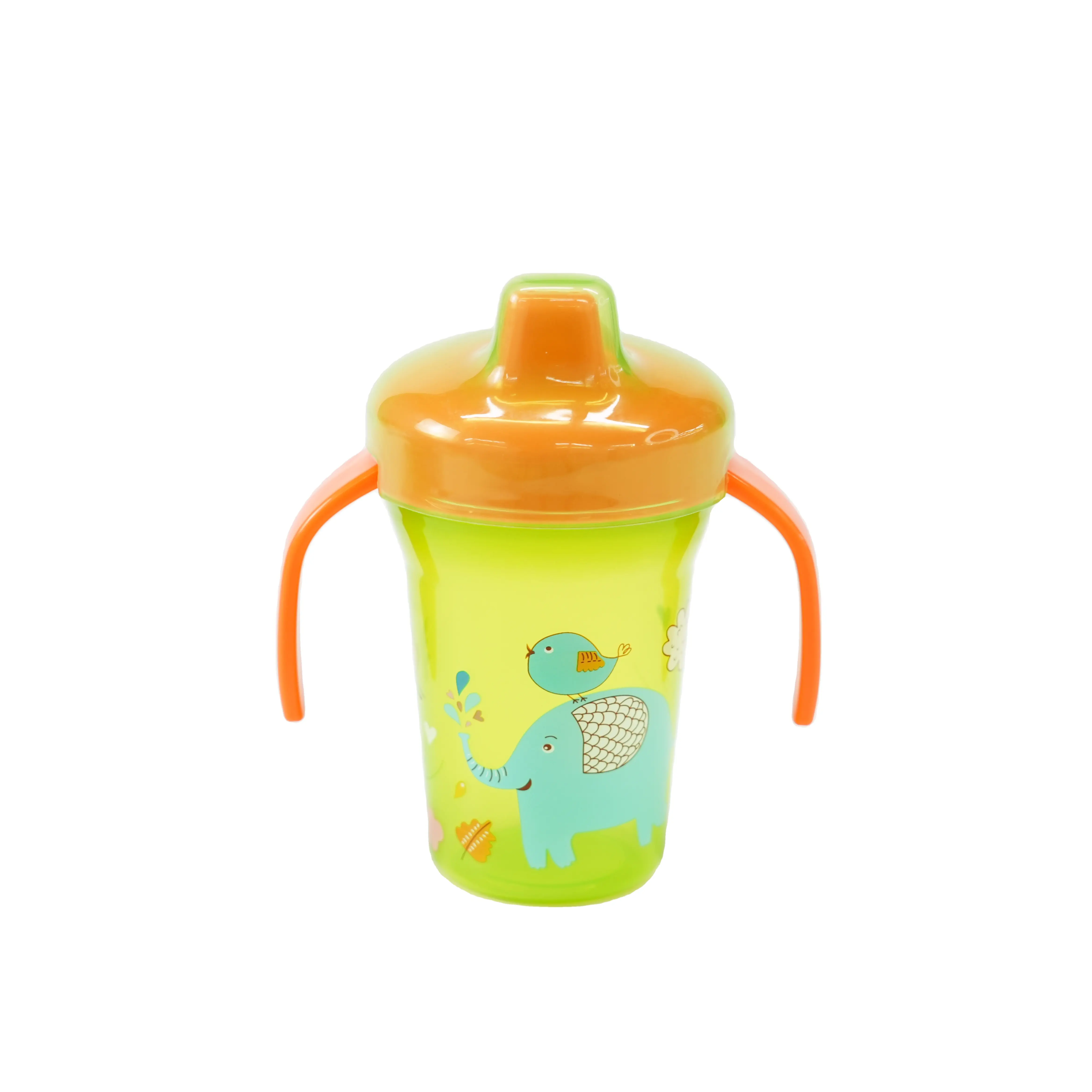 2024 New style 250ml capacity baby silicone Learning Cup High temperature Training cup Duck Beak design PP+ silicone material