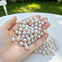 Perles rondes naturelles Muses Jewels, 6-7 mm, haute brillance, sans trou, perles d'eau douce pour la fabrication de bijoux DIY, bracelets, accessoires